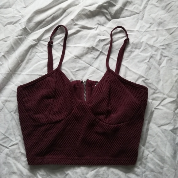Burgundy two-piece romper set - Picture 5 of 7
